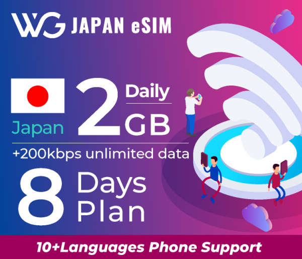 eSIM for Japan 8days｜Daily 2GB + unlimited