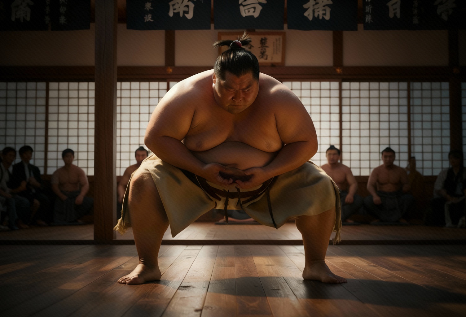 相撲朝稽古