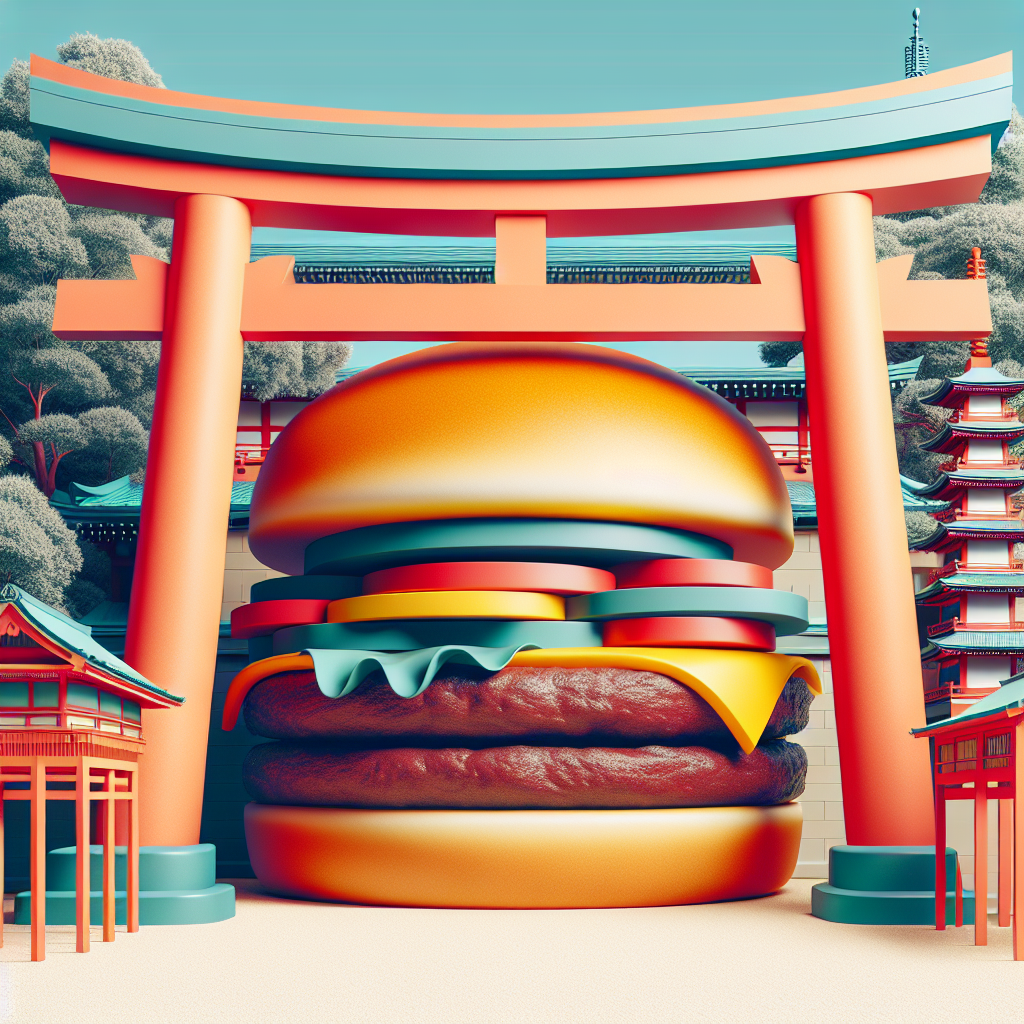 -日本では考えられないサイズのハンバーガー