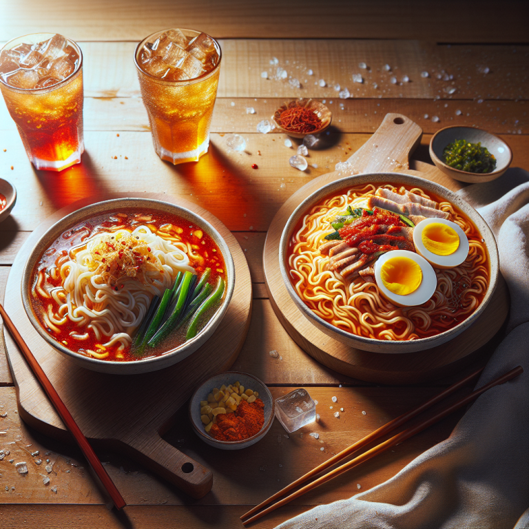 釜山名物ミルミョン対冷麺—夏の冷たい麺頂上決戦