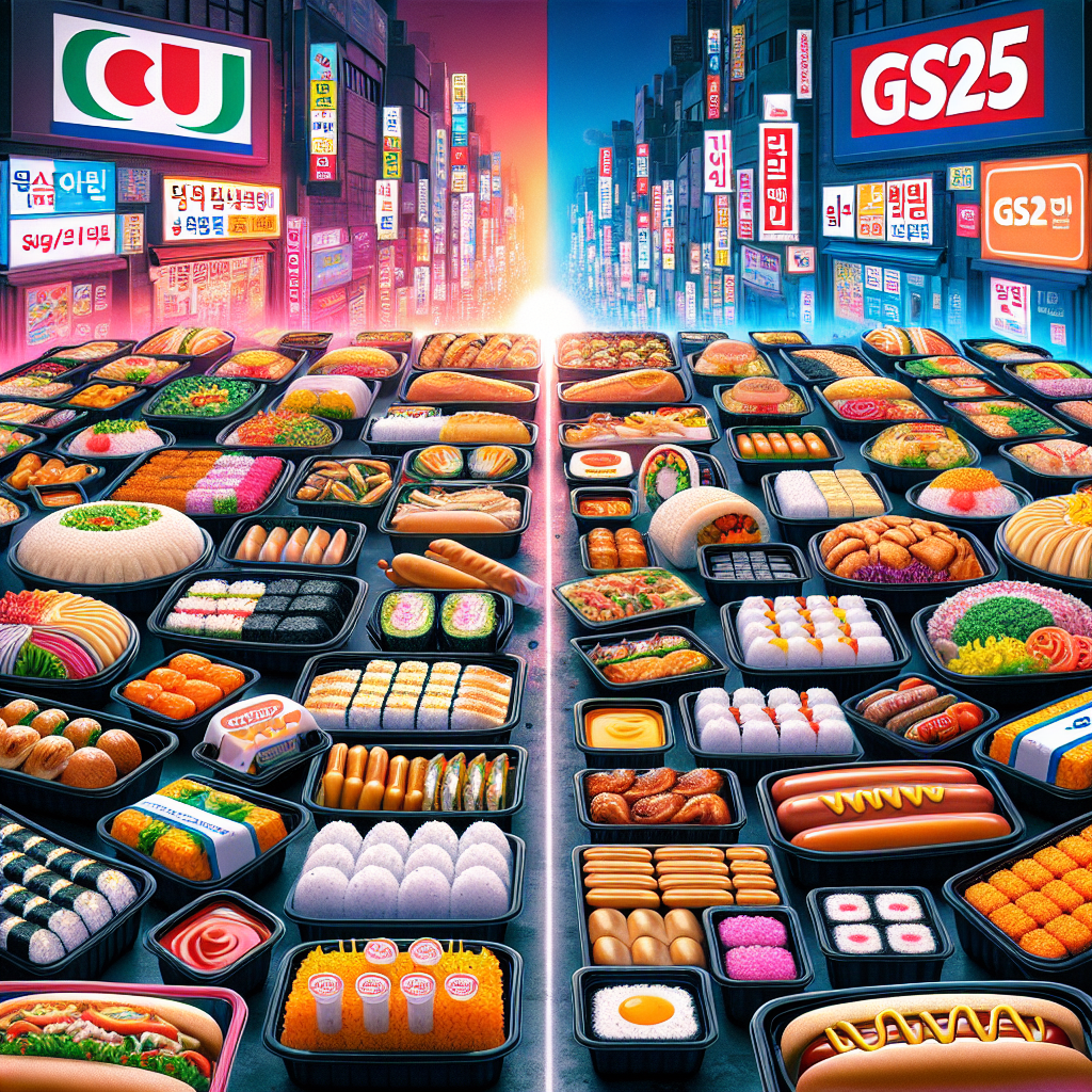 韓国コンビニの惣菜対決！CUとGS25の味を比較