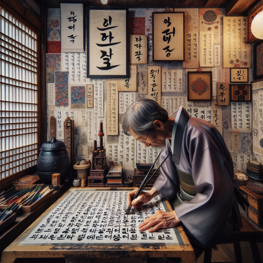 仁寺洞で楽しむハングル書道体験