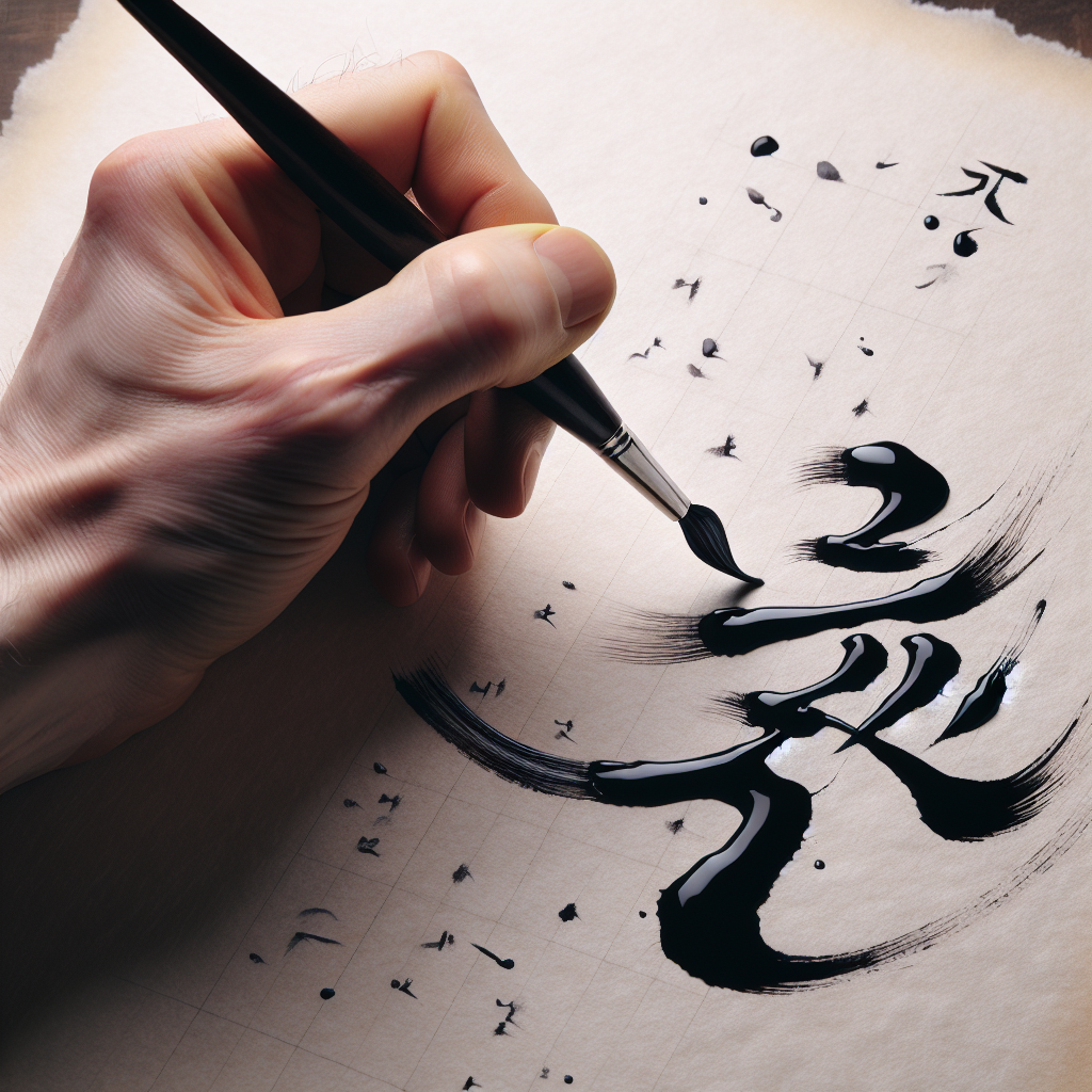 筆ペンで書く、自分だけのハングル名