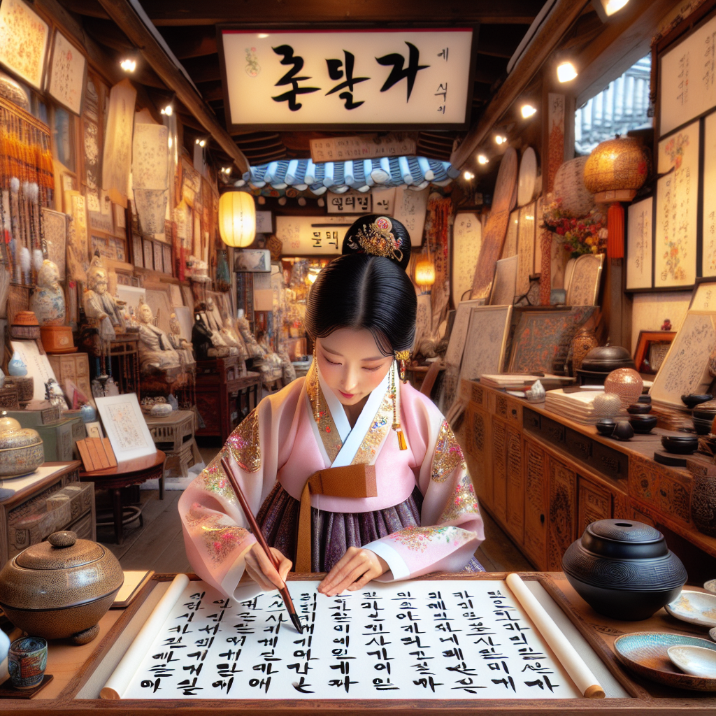 ハングル書道を体験しよう！仁寺洞の魅力