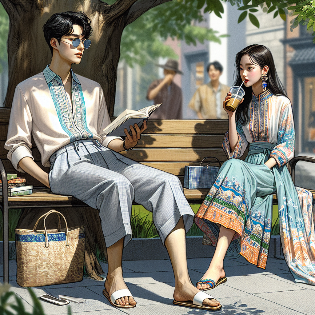 ブルベ夏にぴったり！涼しげな韓国ファッション