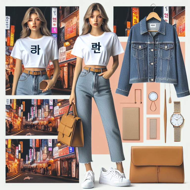 ワンポイントハングルTシャツ—センス良く見せるコーデ例