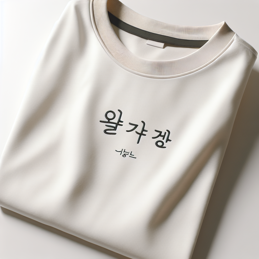 -シンプルなハングルTシャツで魅力アップ