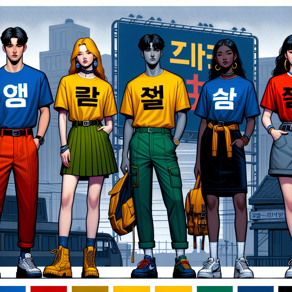 -色使いで差をつける！ハングルTシャツ活用法