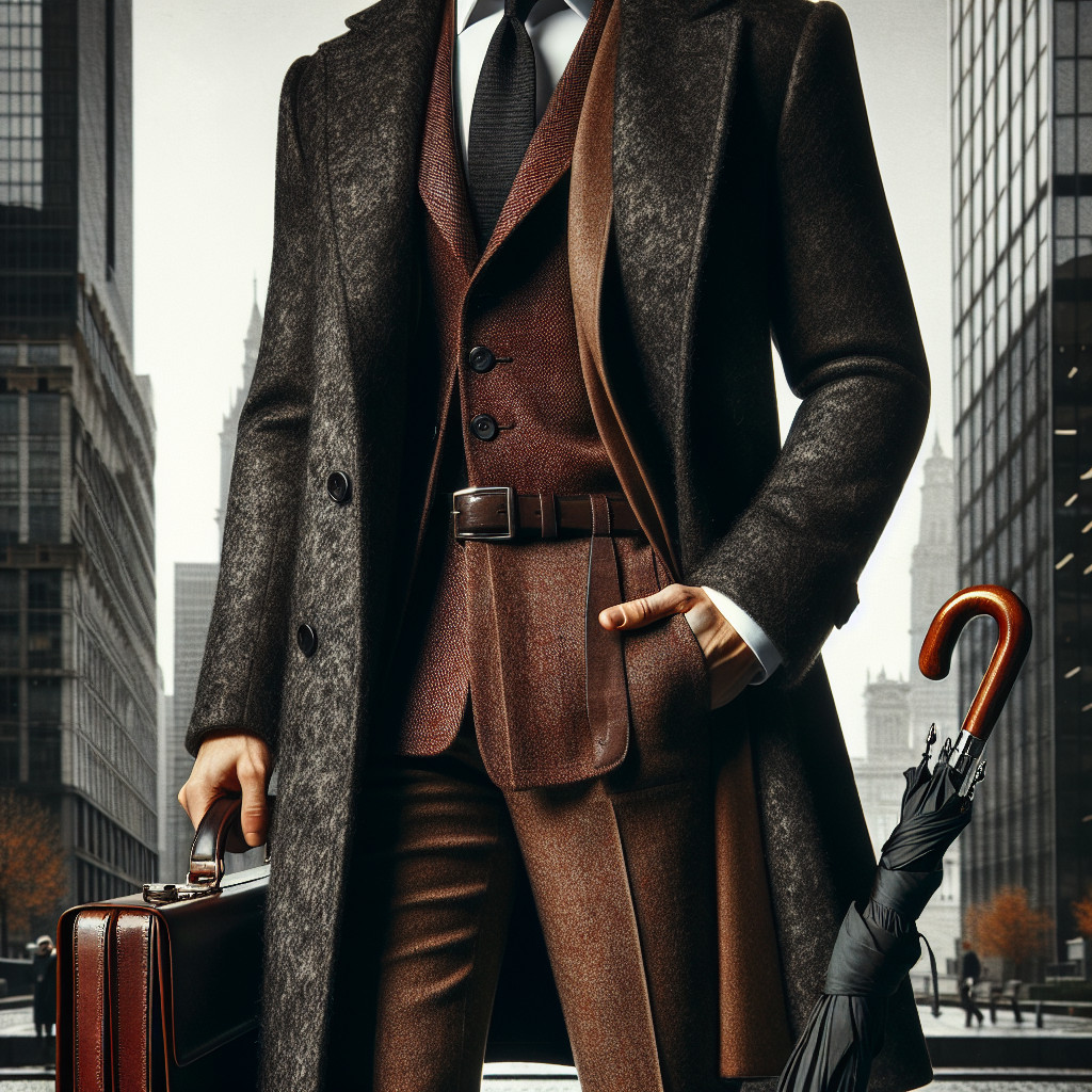 ウールコートで洗練されたスタイルを