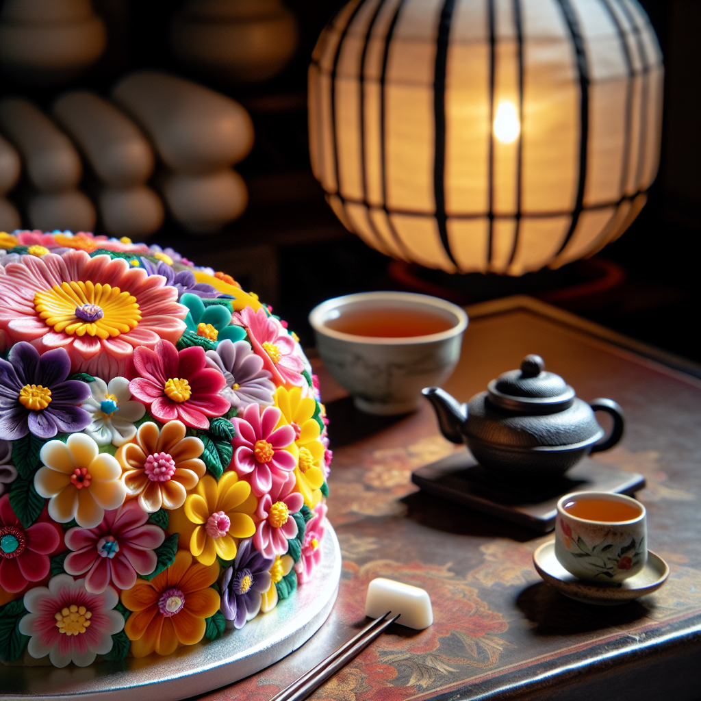 韓国発！華やかなお花ケーキデコレーション体験