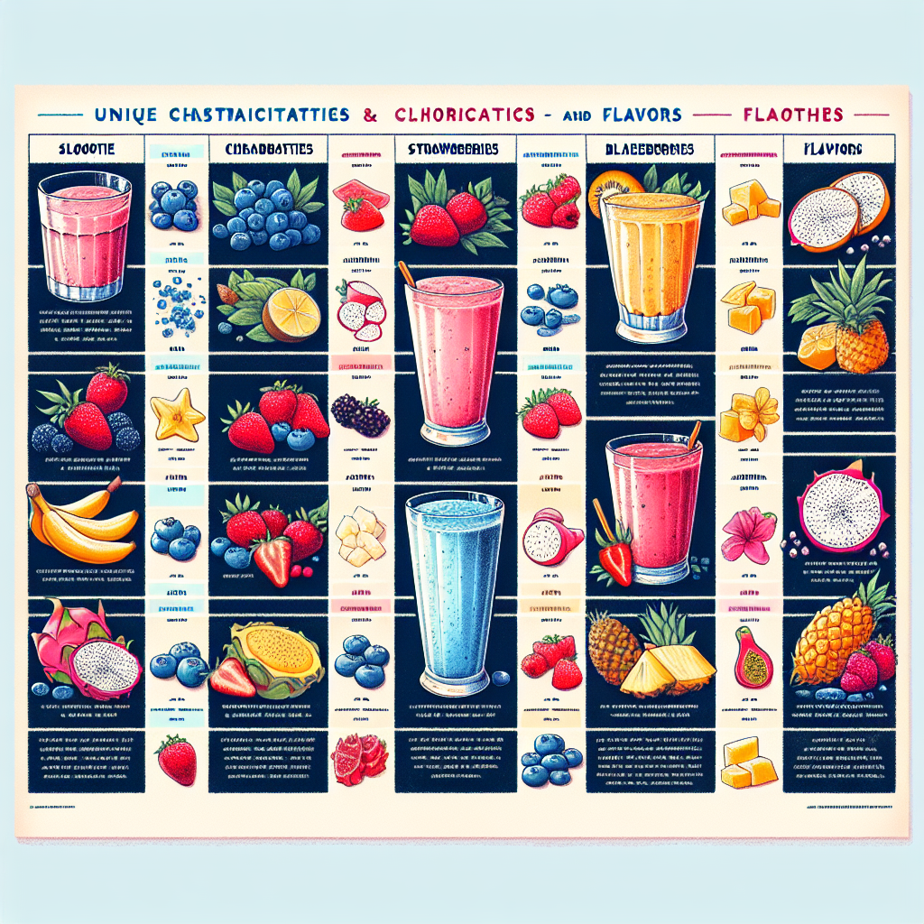 味わい比較：各スムージーの特徴と風味