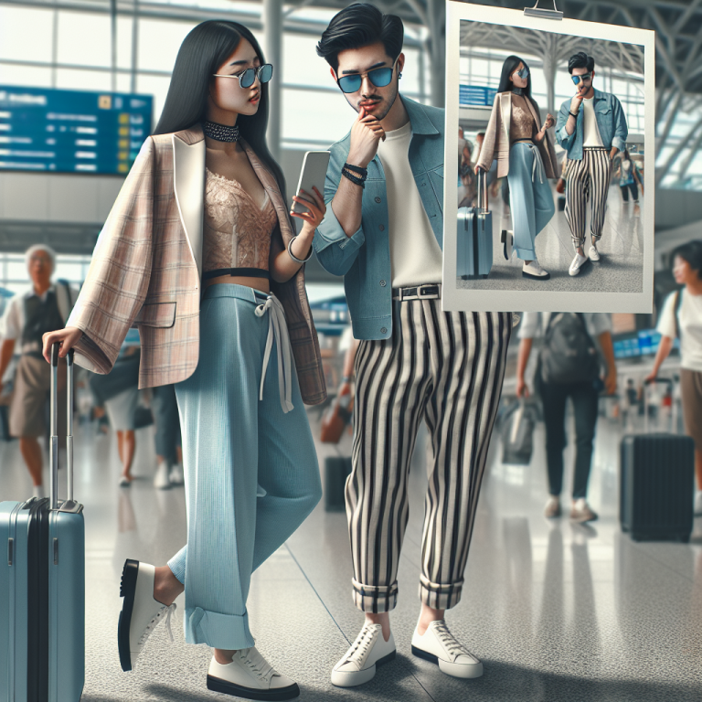 アイドル空港写真から学ぶシンクロカップルルック