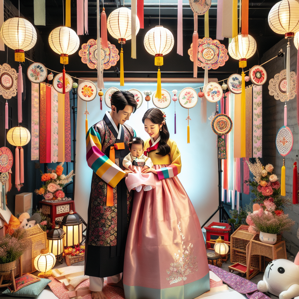 写真館で楽しむ韓国の100日祝い