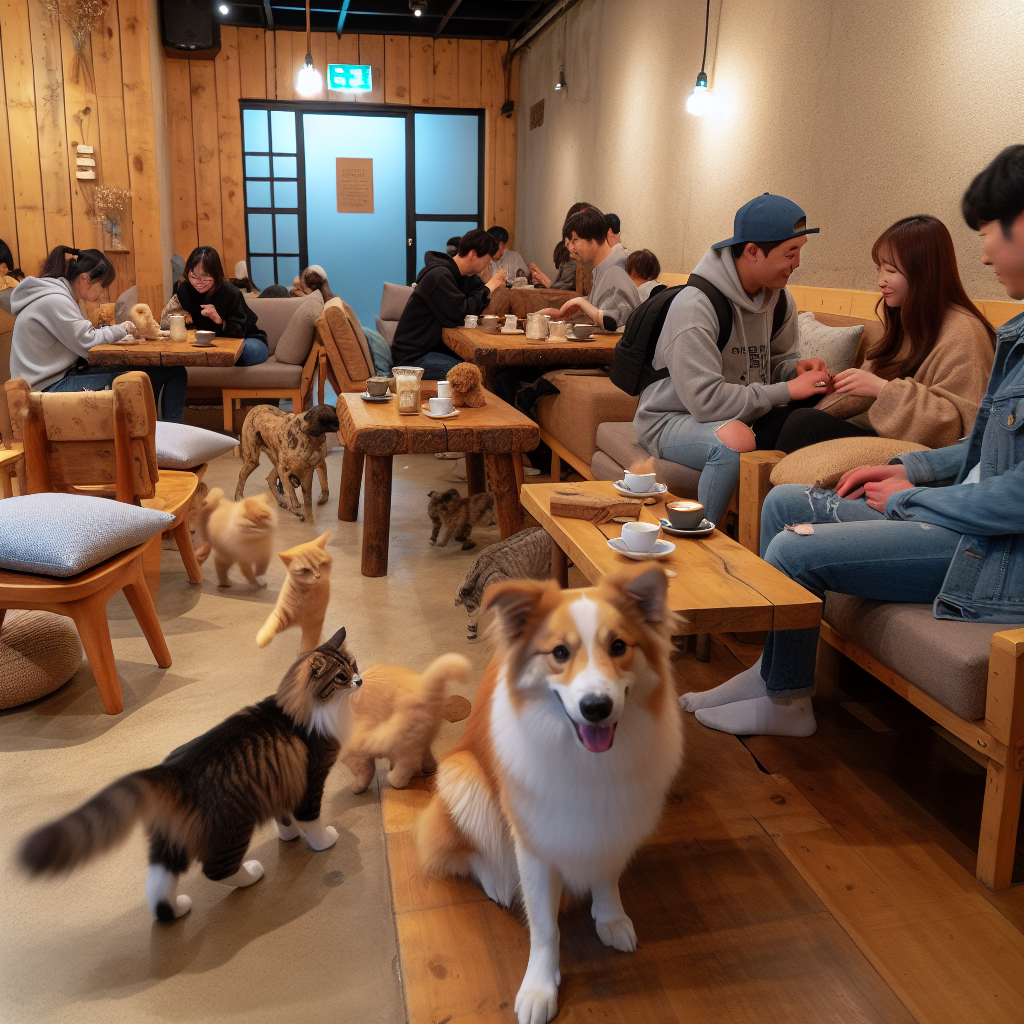 韓国の犬猫カフェとは何か？