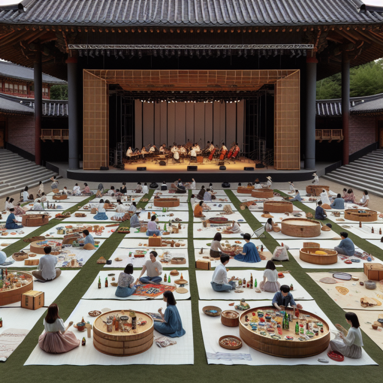 野外音楽堂ピクニック—韓国式レジャーシート文化と持ち物