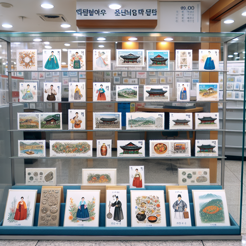 -韓国の文化財を切手で楽しむ、郵便局の限定コレクション